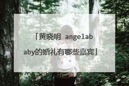 黄晓明 angelababy的婚礼有哪些嘉宾