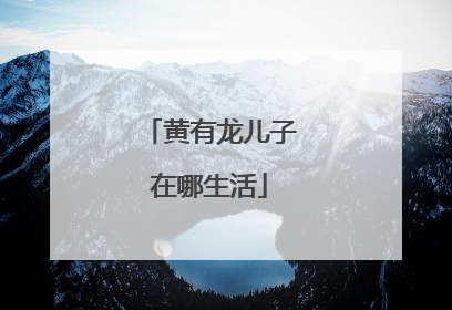 黄有龙儿子在哪生活