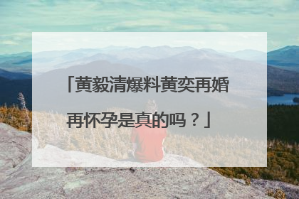 黄毅清爆料黄奕再婚再怀孕是真的吗?