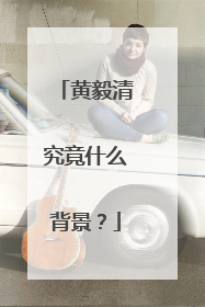 黄毅清究竟什么背景？