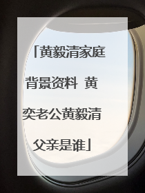 黄毅清家庭背景资料 黄奕老公黄毅清父亲是谁