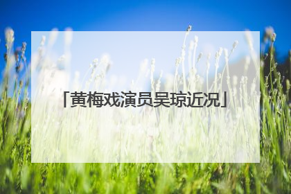 黄梅戏演员吴琼近况