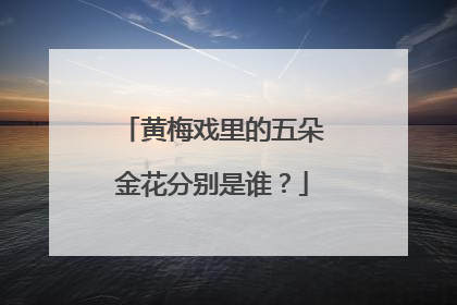 黄梅戏里的五朵金花分别是谁？