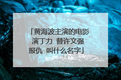 黄海波主演的电影 演丁力 替许文强报仇 叫什么名字