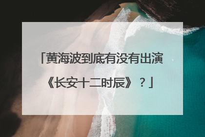 黄海波到底有没有出演《长安十二时辰》?