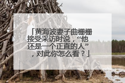 黄海波妻子曲栅栅接受采访时说，“他还是一个正直的人”，对此你怎么看？