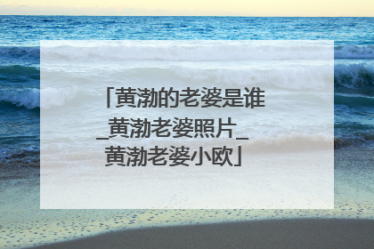 黄渤的老婆是谁_黄渤老婆照片_黄渤老婆小欧