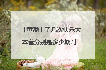黄渤上了几次快乐大本营分别是多少期?