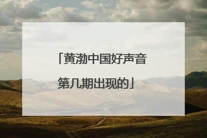 黄渤中国好声音第几期出现的