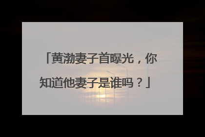黄渤妻子首曝光,你知道他妻子是谁吗?