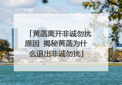 黄菡离开非诚勿扰原因 揭秘黄菡为什么退出非诚勿扰