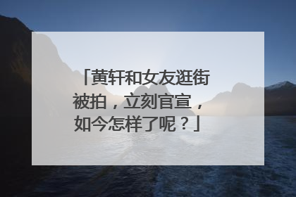 黄轩和女友逛街被拍,立刻官宣,如今怎样了呢?