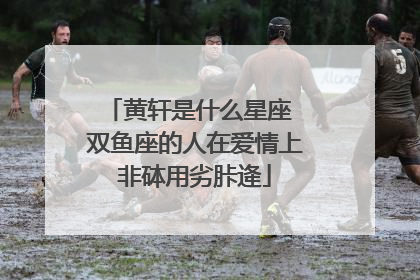 黄轩是什么星座 双鱼座的人在爱情上非砵用劣胩逄