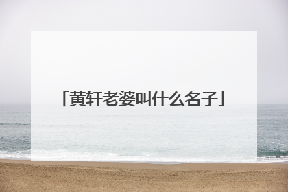 黄轩老婆叫什么名子