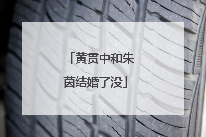 黄贯中和朱茵结婚了没