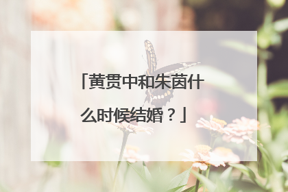 黄贯中和朱茵什么时候结婚？