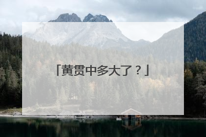 黄贯中多大了?