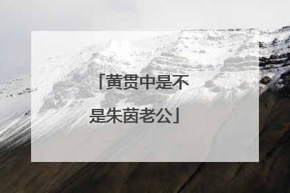 黄贯中是不是朱茵老公