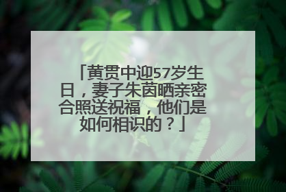 黄贯中迎57岁生日，妻子朱茵晒亲密合照送祝福，他们是如何相识的？