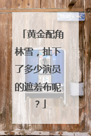 黄金配角林雪，扯下了多少演员的遮羞布呢？