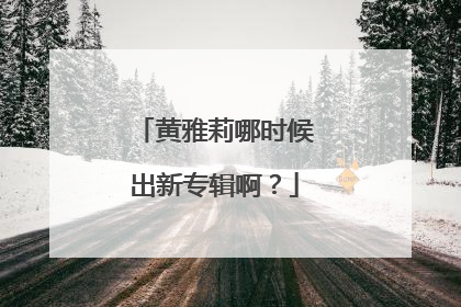 黄雅莉哪时候出新专辑啊?