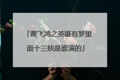 黄飞鸿之英雄有梦里面十三姨是谁演的