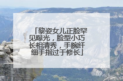 黎姿女儿正脸罕见曝光，脸型小巧长相清秀，手腕纤细手指过于修长