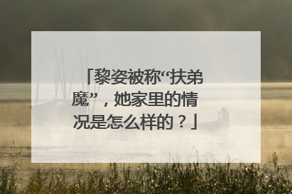 黎姿被称“扶弟魔”，她家里的情况是怎么样的？