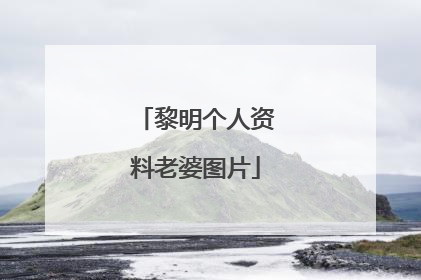 黎明个人资料老婆图片