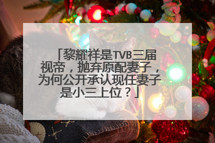 黎耀祥是TVB三届视帝,抛弃原配妻子,为何公开承认现任妻子是小三上位?