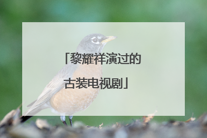 黎耀祥演过的古装电视剧