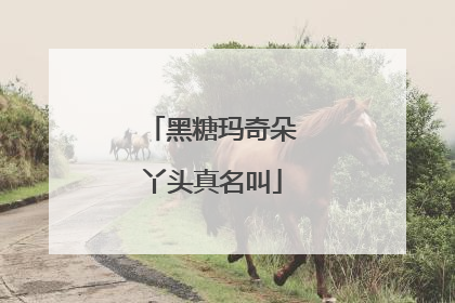 黑糖玛奇朵丫头真名叫