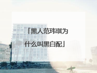 黑人范玮琪为什么叫黑白配