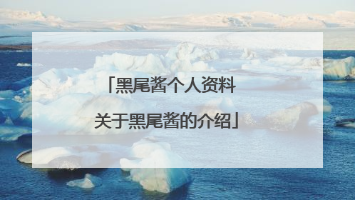 黑尾酱个人资料 关于黑尾酱的介绍