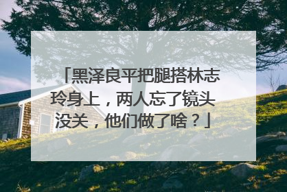 黑泽良平把腿搭林志玲身上，两人忘了镜头没关，他们做了啥？