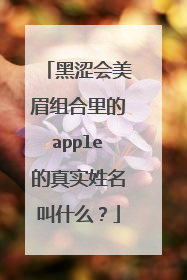 黑涩会美眉组合里的apple的真实姓名叫什么?