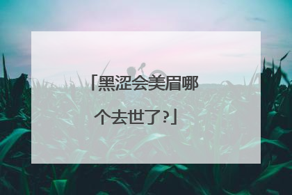 黑涩会美眉哪个去世了?