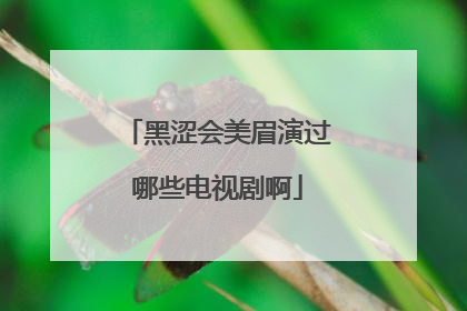 黑涩会美眉演过哪些电视剧啊