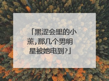 黑涩会里的小薰,那几个男明星被她电到?