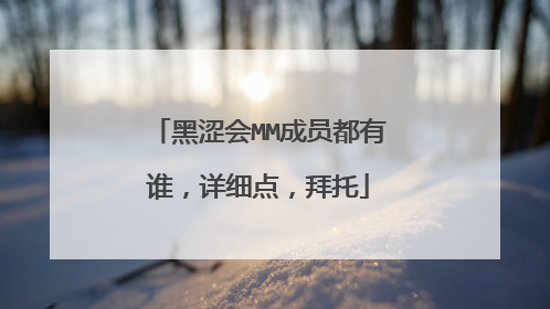 黑涩会MM成员都有谁,详细点,拜托