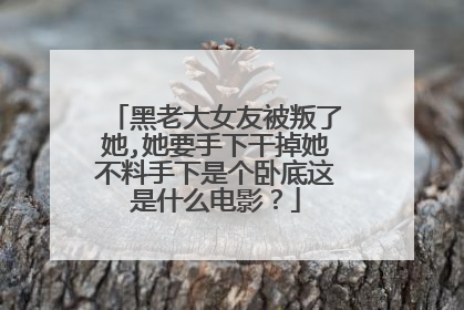 黑老大女友被叛了她,她要手下干掉她不料手下是个卧底这是什么电影?