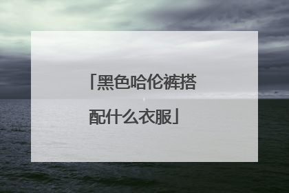 黑色哈伦裤搭配什么衣服