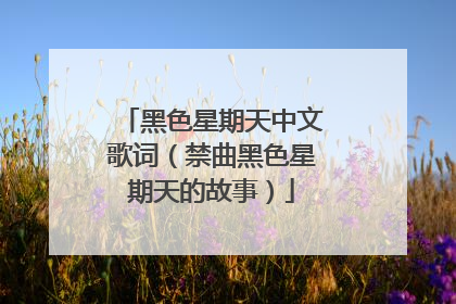 黑色星期天中文歌词(禁曲黑色星期天的故事)