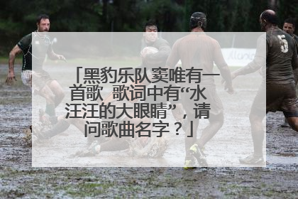 黑豹乐队窦唯有一首歌 歌词中有“水汪汪的大眼睛”，请问歌曲名字？