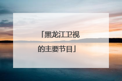 黑龙江卫视的主要节目