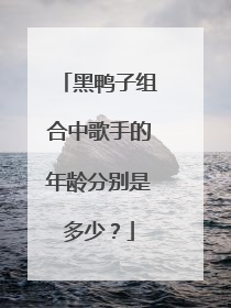 黑鸭子组合中歌手的年龄分别是多少？