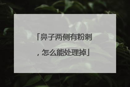 鼻子两侧有粉刺,怎么能处理掉