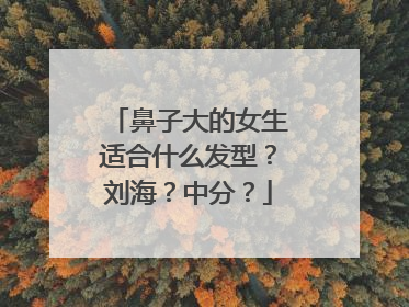 鼻子大的女生适合什么发型?刘海?中分?