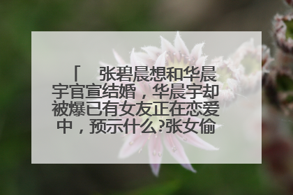 张碧晨想和华晨宇官宣结婚,华晨宇却被爆已有女友正在恋爱中,预示什么?张女偷摸生下孩子