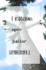 £韩庚&Super junior详细资料